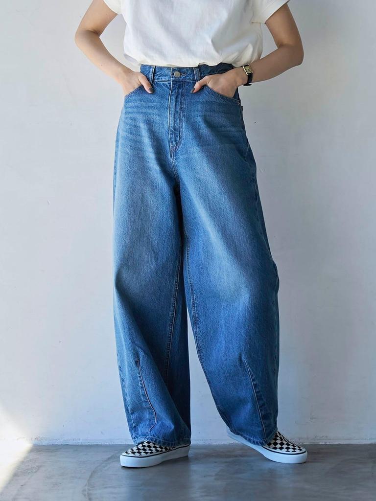 Cohen Curved Denim Pants, Size 76406470310, 7530 COBALT (75), Small