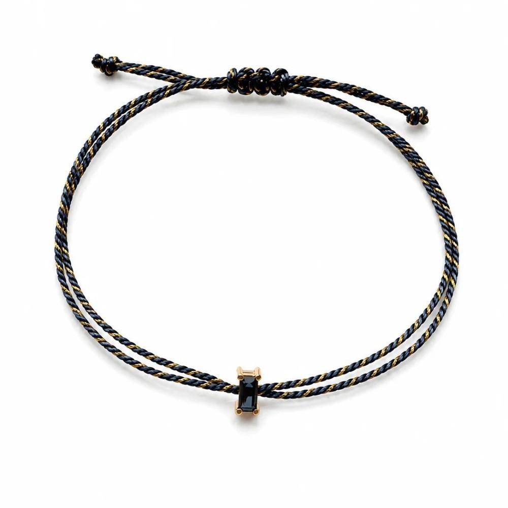 Crystal Gemstone Braided Rope Bracelet Multicolor Bohemian Bracelet Zircon Bracelet For Women