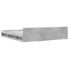 Bed Frame with Drawers Concrete Grey 200x200 cm Particleboard