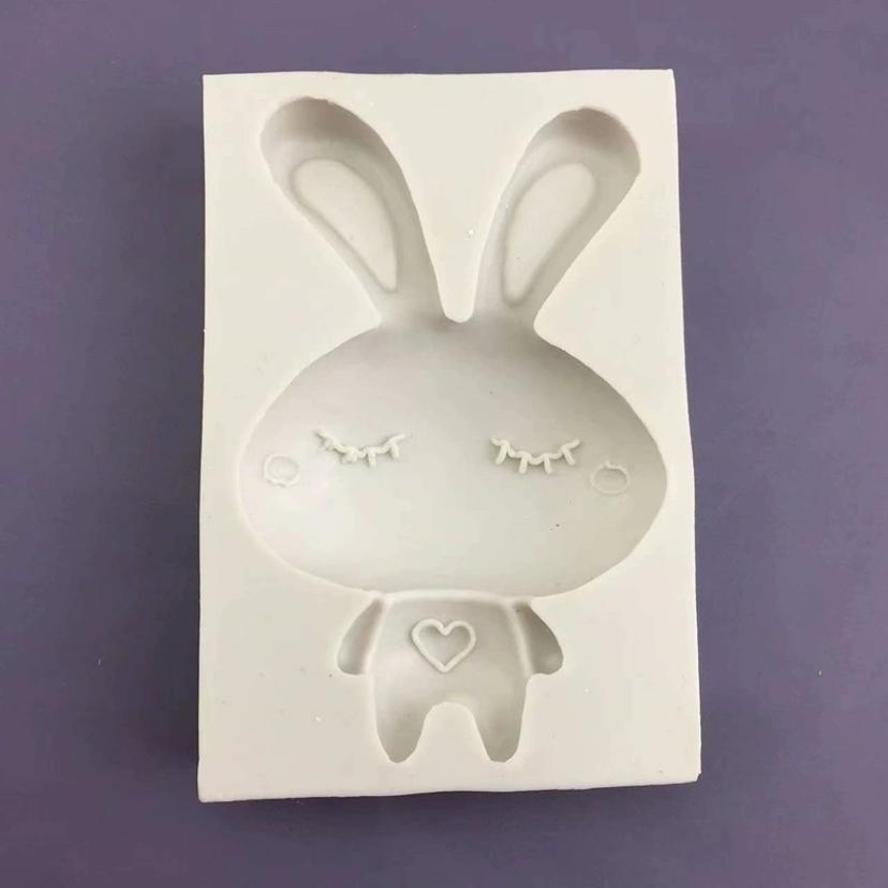 1 Pcs Bunny Shape Silicone Cake Mold Kitchen Baking For Chocolate Pastry Candy Soap Fondant