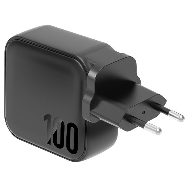 Energea Ład. Siec. 1Xusb+3Xusb-Cpd-Pps-Qc 3.0 100W 3C1A Czarny/Black Us+Eu Travelite Gan100