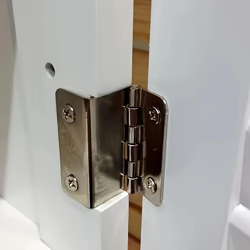 40pcs Tri-Fold Hinge Cabinet Door Hinge Wooden Box Hinge Nickel Plated Silver Furniture Hardware Accessories
