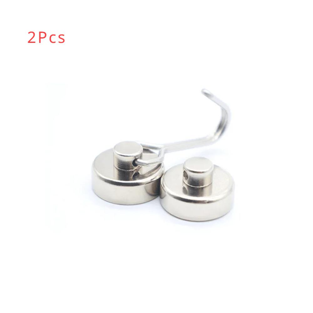 

Сверхпрочный магнитный крючок, Крючки с сильными неодимовыми магнитами для дома, холодильника, гриля, кухни, держатель для ключей, черный, многоцелевой KNG16