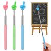 2Pcs Retractable Teacher Pointer for Classroom Kids Reading Extendable Finger Sticks Mini Hand Pointing Stick School Supplies