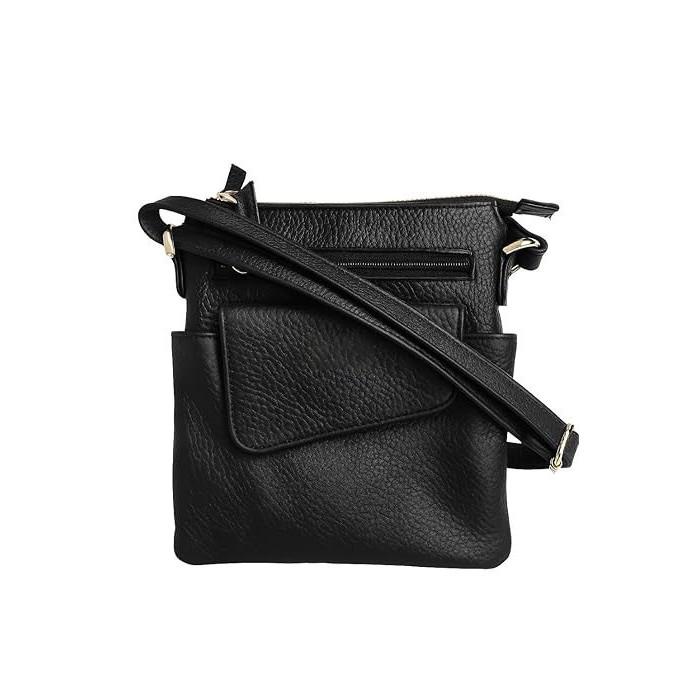 

RSINC Vinata Натуральна шкіра Кросбоді Слінг Чорний Тонкий Дизайн з Передньою Кишенею B0FF32SQTW