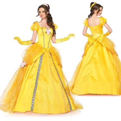 Erwachsene Frauen Halloween Cosplay Belle Prinzessin Kleid Schönheit und Biest Anime Kostüm Karneval Party Ball Kleider Kleidung