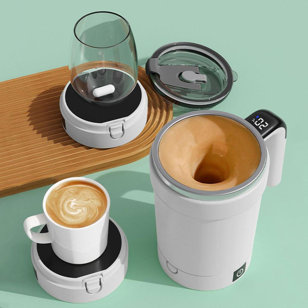 Automatic Stirring Cup Automatic Stirring Coffee Cup Electric Magnetic Rechargeable with Temp Display Stirrer for Travel Kitchen