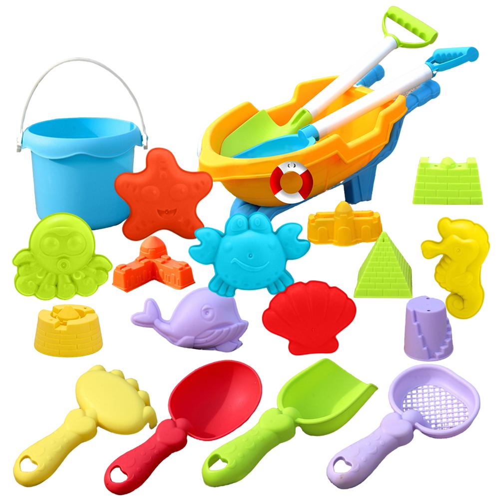 1Set Beach Toys Set Kids Sandbox Kit Summer Outdoor Play Sand Water Game Toy With Truck Watering Can Shovel Mold For Gift
