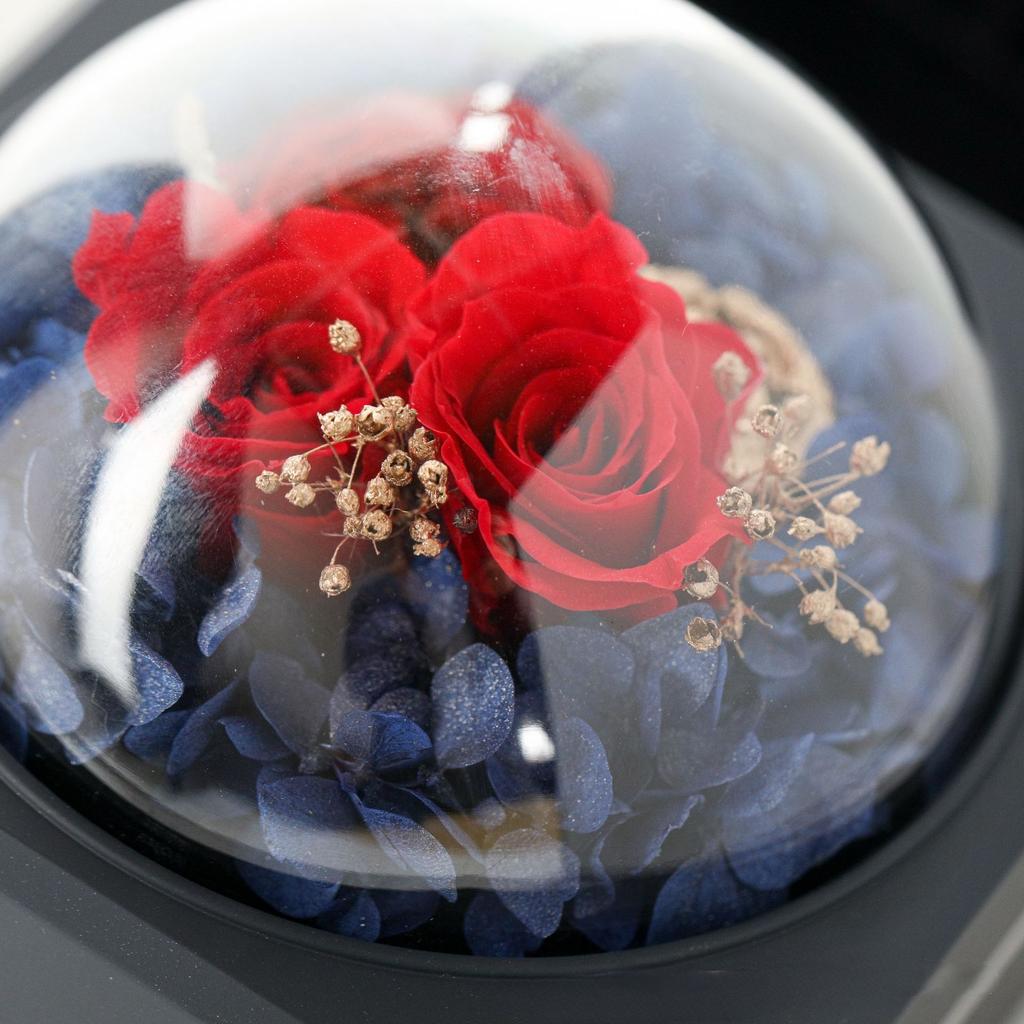 Octagonal Eternal Rose Box with Drawer, Valentine's Day Gift for Her, Portable Keepsake Storage for Earrings Rings Necklaces