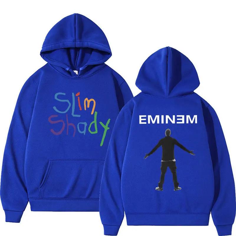 Rapper Eminem Slim Shady Fashion Hoodie Men Women Hip Hop Style Vintage Style Warm Sweatshirt Oversized Streetwear Male Hoodies