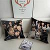 Kpop A-AteezS Pillow Case Short Plush Double-sided Print Square Throw Pillow Covers Sofa Home Cushion Decor
