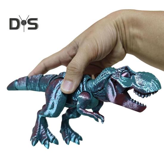 Figurka dinozaura drukowana w 3D Ruchome stawy Figurka tyranozaura Przegubowy model dinozaura Zabawka Domowe biuro Półka na książki Dekoracja biurka Ozdoba
