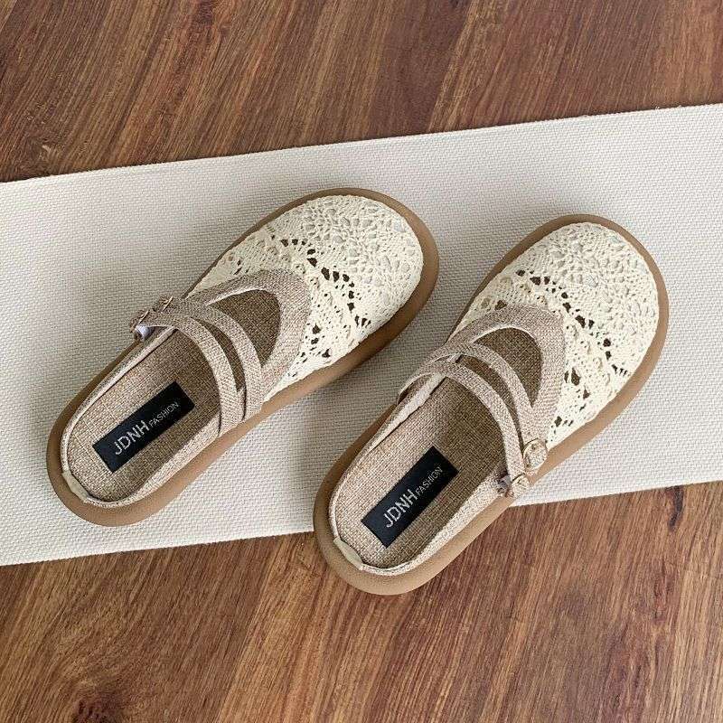Pregnant women's shoes summer outer wear bag head sandals women's summer non-slip foot swelling cold slippers during pregnancy third trim