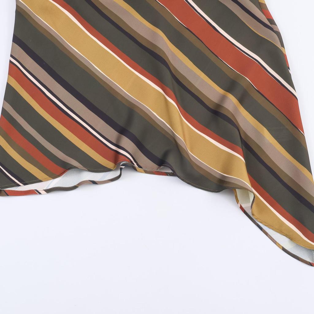 2025 Autumn Fashion Striped Asymmetrical Top