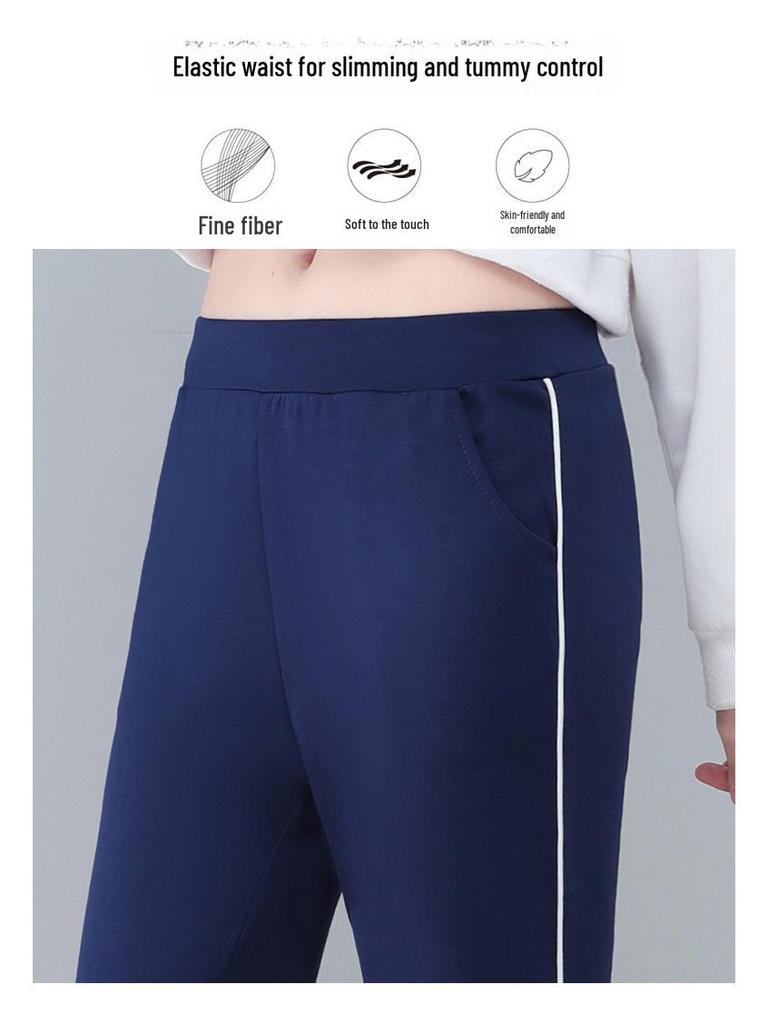 Dámské letní kalhoty se širokými nohavicemi, s vysokým pasem a rozšířené - Lehké, volné, přiléhavé, ležérní kalhoty