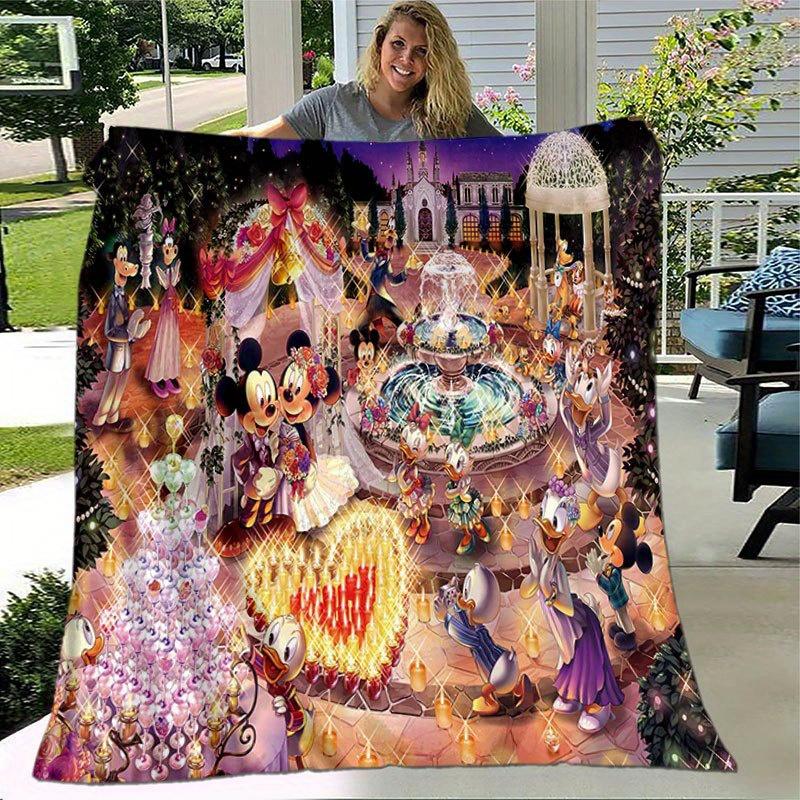 Mickey & Minnie Blanket Soft, Warm Flannel Throw for Couch, Bed, Travel, Camping | All-Season Cozy Nap Blanket Christmas Décor
