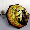 1pc Witch Moon Automatic Folding Umbrella, Sturdy And Durable Automatic Folding Umbrella with 8 Ribs, Convenient for Outdoor Use187