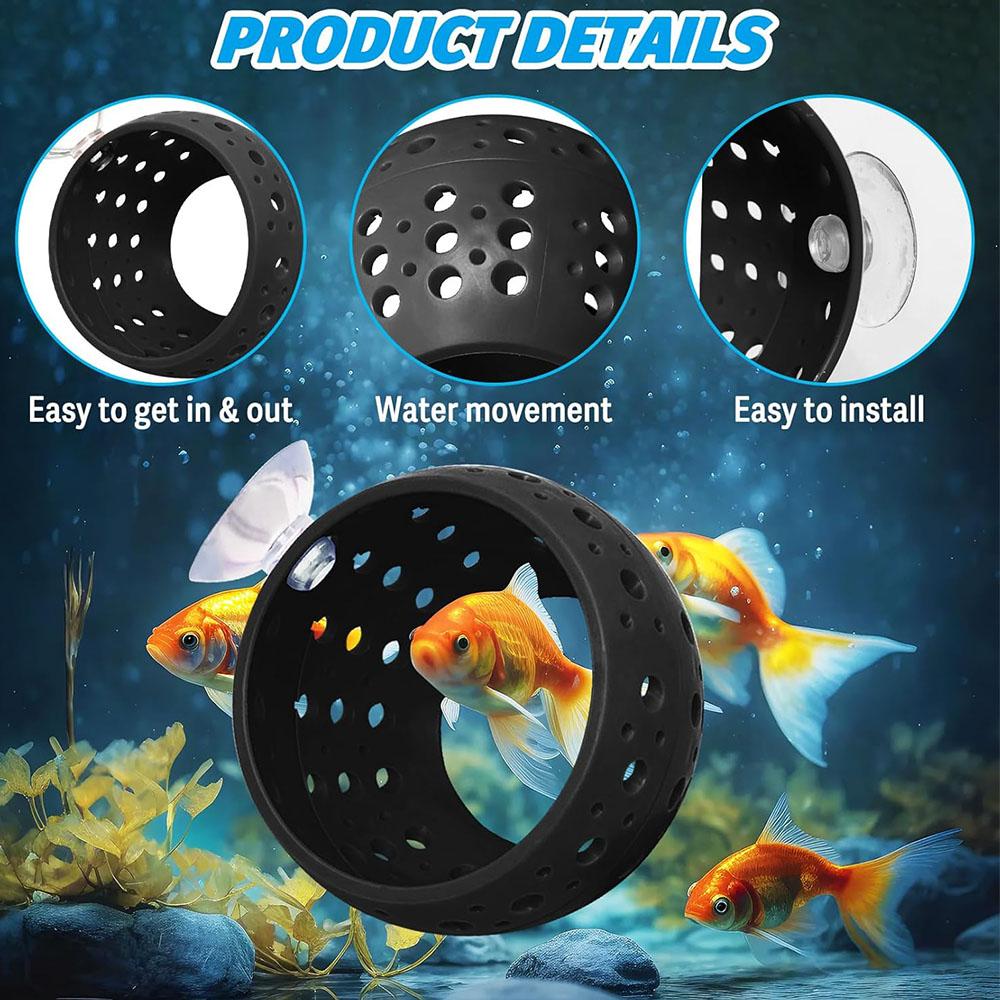Betta Tunnel For Small Fish, Shrimp, Guppy Hiding & Resting, Black