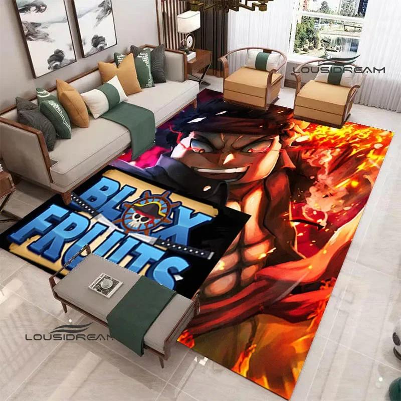 3D Game B-blox Fruits Printed Carpet Non -slip Carpet Bedroom Decoration Living Room Decoration Washroom Floor Mat Birthday Gift