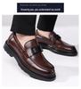 2025 Autumn Men's British Style Soft Sole Leather Shoes - Casual, High-End, Outdoor, Formal, Thick Sole