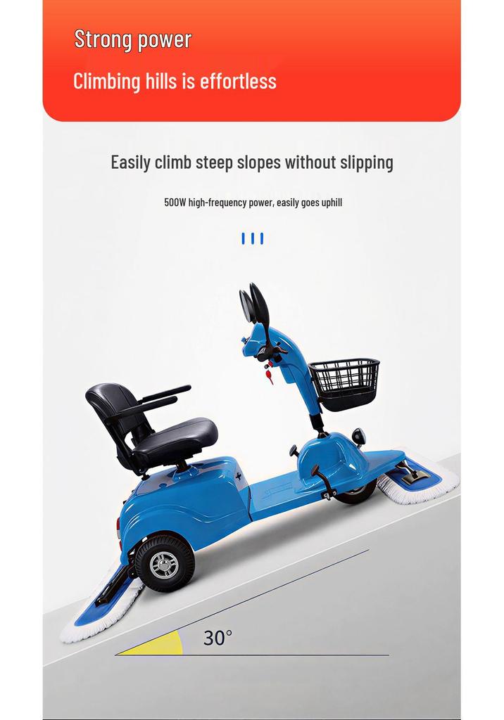 Electric Ride-On Floor Scrubber for Malls, Airports, Hospitals, and Workshops