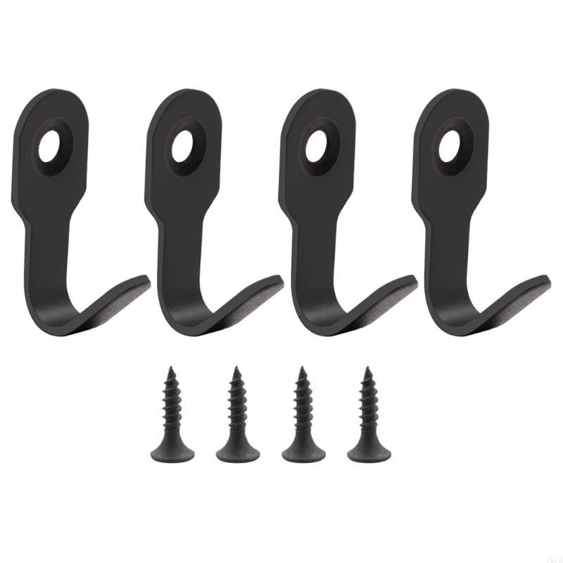 

4pcs Sturdy Stainless Steel Wall Hook for Bathroom Kitchen Bedroom Office Easy Installation with Screws and Adhesive