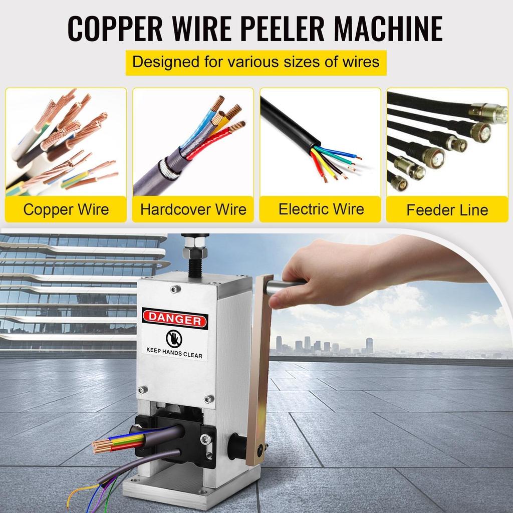 SIHAO 1.5-25mm Manual Copper Wire Stripping Machine New Metal Recycle Tool Stripper Cutters Cable Stripper Machine