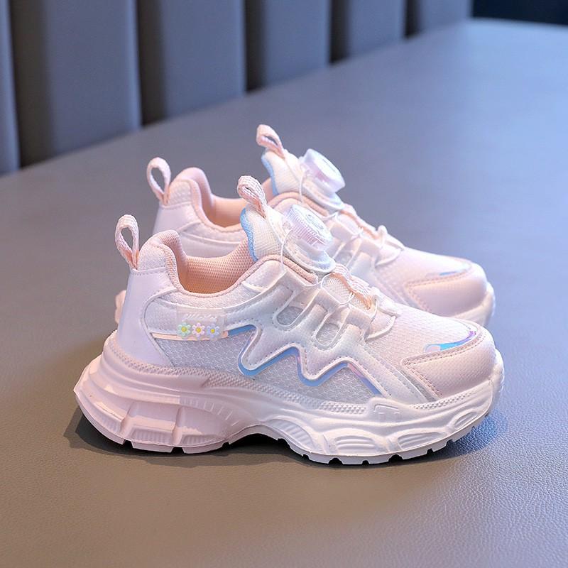 Youth Style Shoes Girls Soft Sole Chunky Sneakers Kids Winter Breathable Mesh Running Shoes Aged 4-16