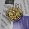 Vintage Retro Sun Goddess Brooch Pin for Coats & Jackets