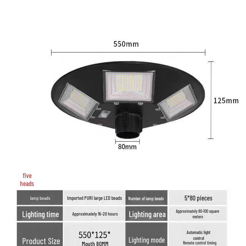 Custom UFO Shaped Solar Powered Waterproof Outdoor Lamp - Super Bright High Power Circular Design