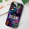 Disney Villains For iPhone 17 Air 16 15 14 13 12 11 Pro Black Soft Cover Phone Case