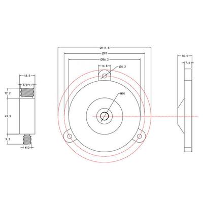 For GNSS Antenna Base with 5/8 Inch Thread for GPS Antenna Installation