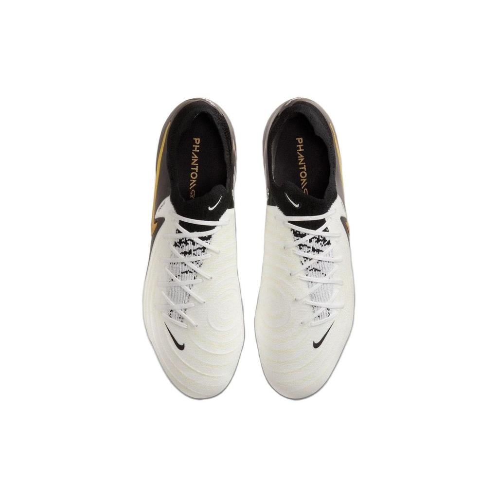 Nike Fashion HG (Rubber Short Studs) Shock Absorbing Non-Slip Wear-Resistant Lightweight Soccer Shoes Men Soccer Shoes Black White FJ2555-100