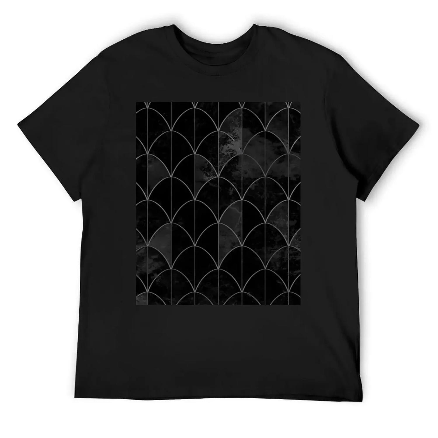 Mermaid scales. Black and white watercolor XXXXXL чёрный