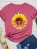 Suck It Up Golden Sunflower Print Women T Shirt Short Sleeve O Neck Loose Women Tshirt Ladies Tee Shirt Tops Camisetas Mujer