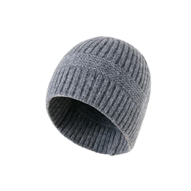Autumn and Winter Knitted Hat Women's Big Head Circumference Warm Thickened Wool Hat Men's Outdoor Windproof Cold Hat