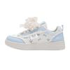 Sky Blue Cute Thick Baseplate Shoes Bow Straps Low Top Autumn Women's Shoes Comfortable Bear Student Shoes