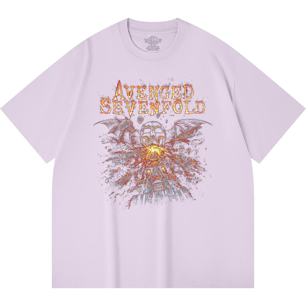 230 g/m² 100% Bavlna T-shirt Heavy Metal Rocková Kapela Tisk Populární Hudby Unisex Těžký Bavlněný T-shirt