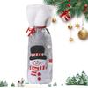 Christmas Fabric Wine Bottle Covers Reusable Festive Holiday Decoration Wine Bottle Cover For Christmas For Wedding Birthday