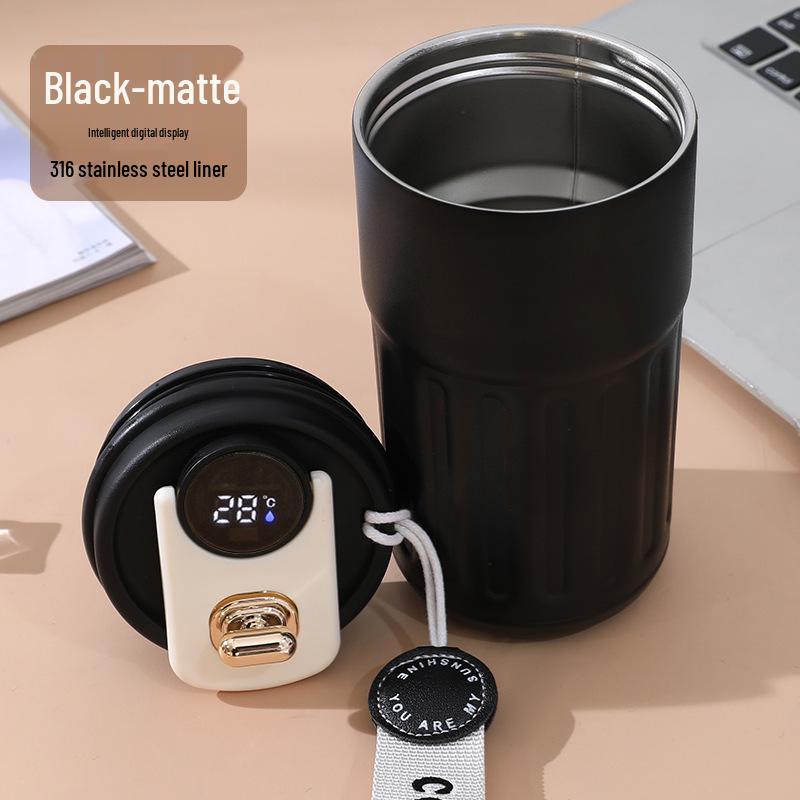 316 Edelstahl Smarte Isolierte Tragbare Trinkbecher mit Trageseil