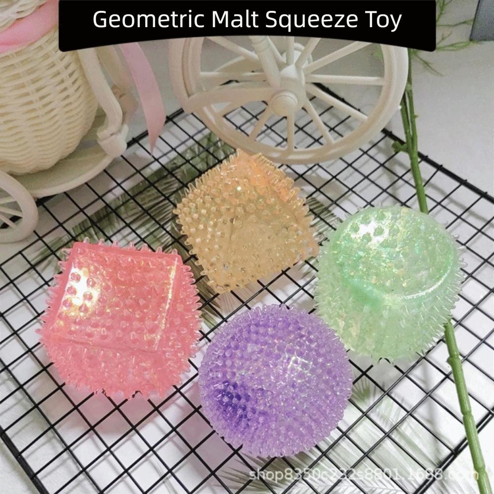 Slow Rising Maltose Fidget Squishes Geometric Shapes Sensory Toy Squishy Ice Ball  Children Gifts