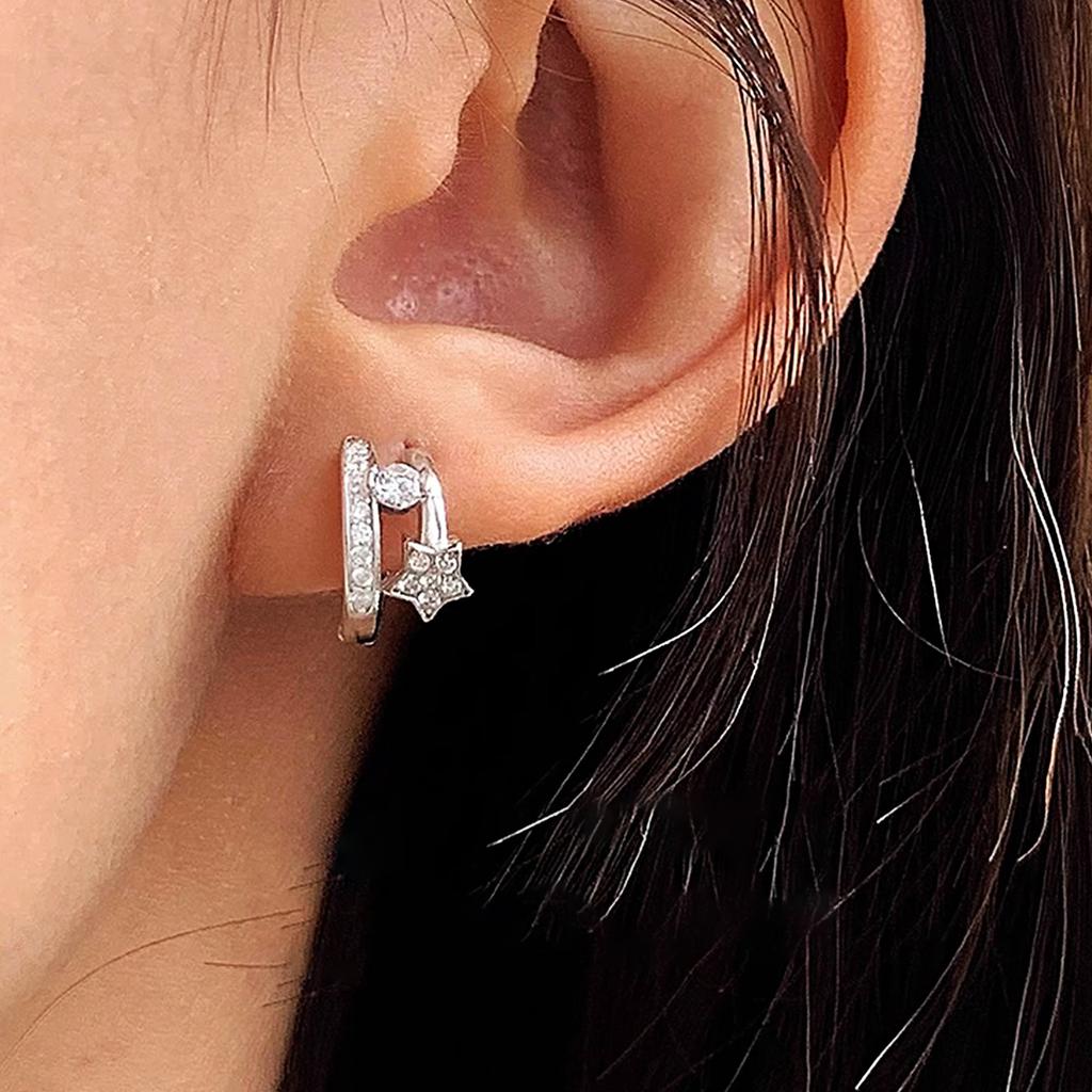 Small Star Earrings Women's Niche Design High-end Stud Earrings Korean Temperament Versatile Earrings