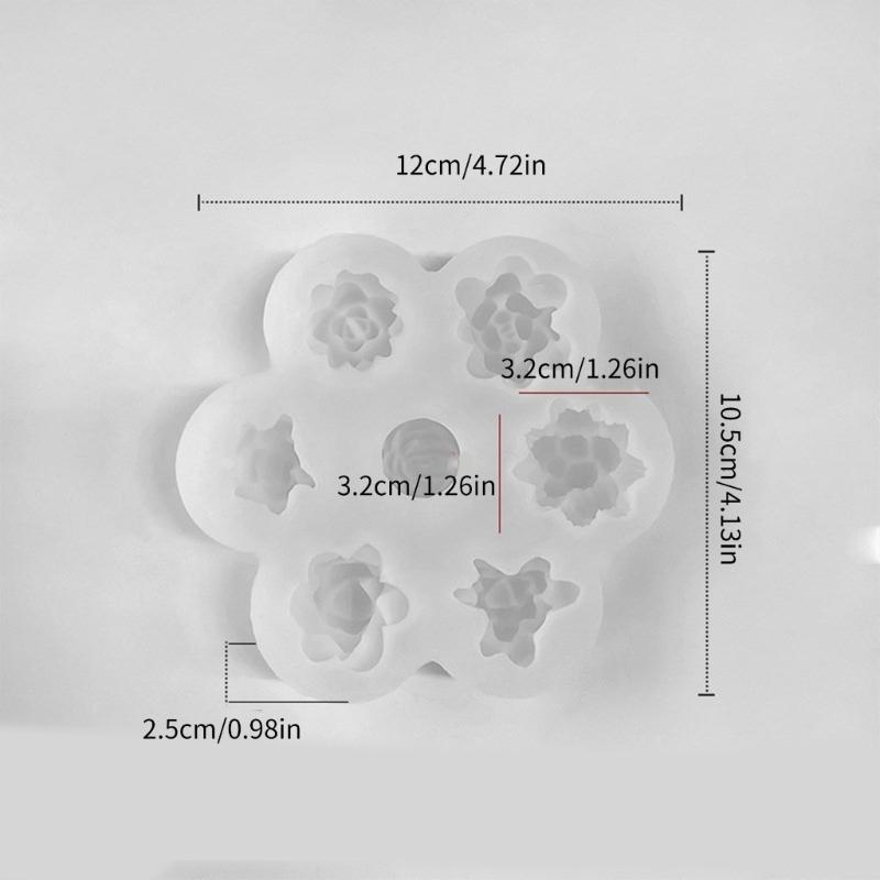 Forma na dekorativní výtvory Silikonová sukulentní forma na výrobu křišťálové epoxidové pryskyřice a aromaterapeutické svíčky