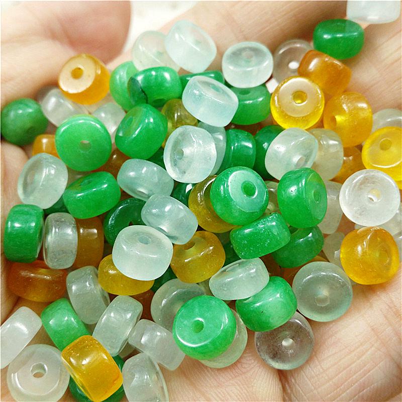 Jade Tricolor Tong Car Wheel Bead Spacer Accessories for Bracelets