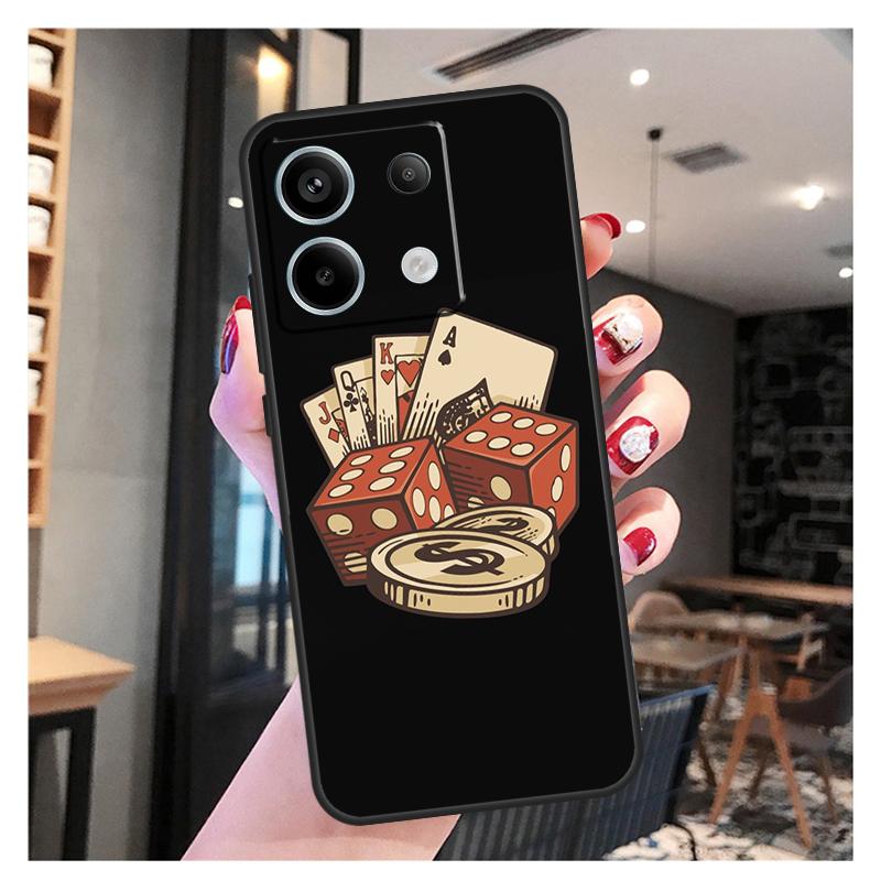 Las Vegas Casino Poker Case For Xiaomi Redmi Note 13 12 11 9 10 Pro 9S 10S 11S 12S Redmi 13 12 10C 12C 13C Coque
