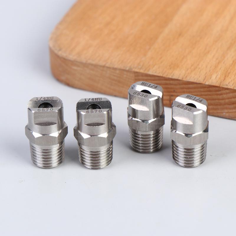 2Pcs Bspt High Pressure Flat Fan Nozzle 65 Degree Hvv Water Spray Nozzle For Cleaning