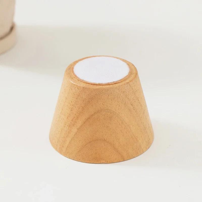 Cat Tilted Ceramic Bowl Small Dogs Elevated Food Water Feeders Pet Drinking Eating Supplies with Wooden Stand