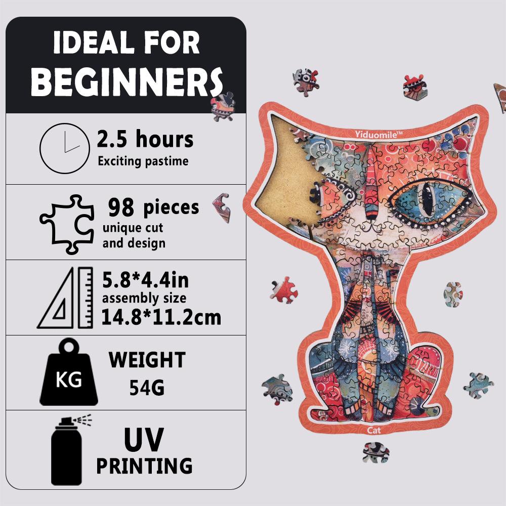 Декоративная деревянная головоломка MAO Cat Trend Retro — фото 3