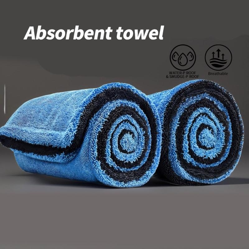 1000GSM 1200GSM 1400GSM High Performances Twisted Fiber Car Cleaning Towel Rapid Water Absorption Stitching No Shrinkage