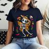 Day of The Dead Tshirt Sugar Skull Skeleton Monarch Butterfly TShirt Flowers Skull Shirt Dia De Los Muertos Tee Women Casual T